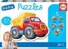 Baby puzzle Vozidla 5v1 - (3-5 dílků)