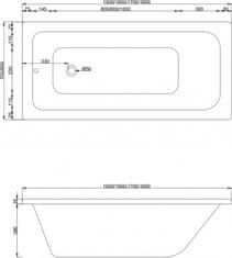 Mexen VEGA vana 170x70 55011707000 - MEXEN