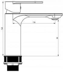 Mexen Mexen Milo Umyvadlová baterie, chrom 71300-00 - MEXEN