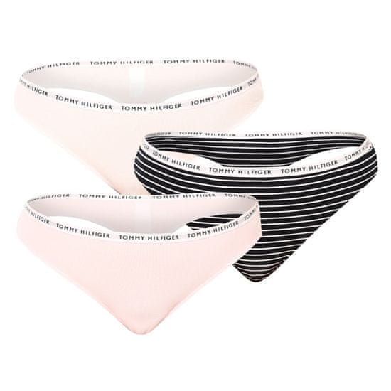 Tommy Hilfiger 3PACK dámská tanga nadrozměr vícebarevné (UW0UW04558 0Y3)