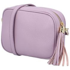 Delami Vera Pelle Trendy dámská kožená crossbody Melanie, světle fialová