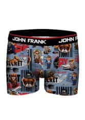 John Frank Pánské boxerky JFBD355, Modrá, XL