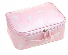 INNA Toaletní taška Make Up Bag Make Up Case Cestovní taška Beauty Case s rukojetí a kapsou Zrcadlo Kosmetické pouzdro ve světle růžové barvě Alpaca KOSBARBADOS-4