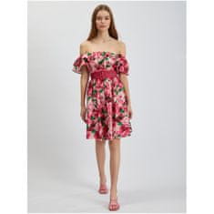 Orsay Tmavě růžové dámské květované šaty ORSAY_471671-225000 38