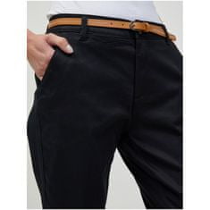 Orsay Černé zkrácené chino kalhoty s páskem ORSAY_317029-660000 38