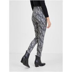 Orsay Bílo-černé dámské vzorované kalhoty v semišové úpravě ORSAY_350190-660000 38