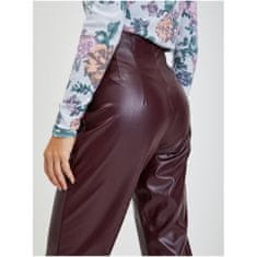 Orsay Vínové dámské koženkové kalhoty ORSAY_352299-467000 38