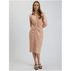 Orsay Světle růžové dámské pouzdrové šaty v semišové úpravě ORSAY_410247-225000 34