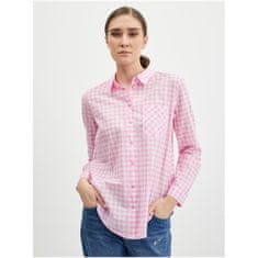 Orsay Světle růžová dámská kostkovaná košile ORSAY_619135-353000 44