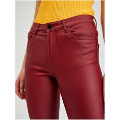 Orsay Vínové dámské skinny fit kalhoty ORSAY_319259395000 38