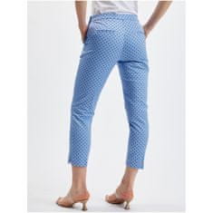 Orsay Modré dámské puntíkované zkrácené kalhoty ORSAY_356244-520000 38