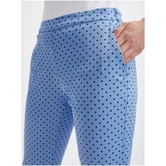 Orsay Modré dámské puntíkované zkrácené kalhoty ORSAY_356244-520000 38