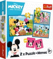 Trefl Sada 3v1 Mickey a přátelé (2x puzzle + pexeso)