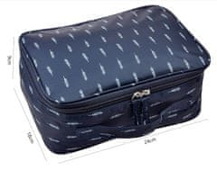 INNA Toaletní taška Make Up Bag Make Up Case Cestovní taška Beauty Case s rukojetí a kapsou Zrcadlo Kosmetické pouzdro v námořnické modři KOSBARBADOS-8