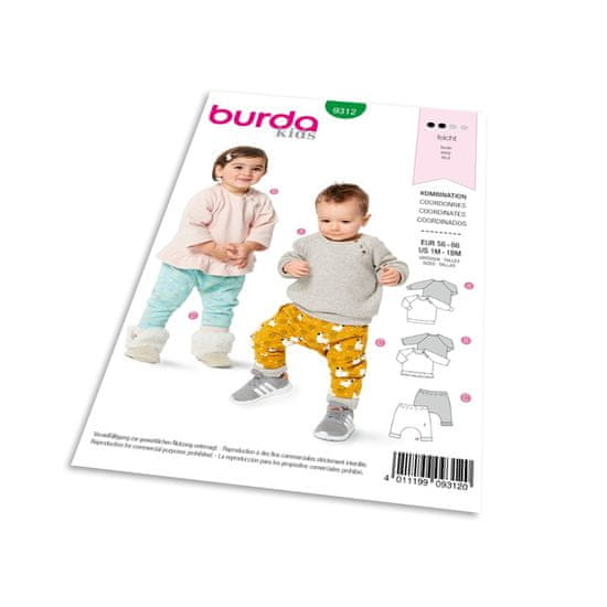 Burda Střih Burda 9312 - Dětská mikina, teplákové kalhoty