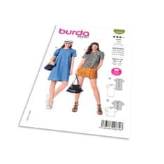 Burda Střih Burda 6039 - Rovné šaty se skladem na zádech, halenka