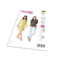 Burda Střih Burda 6033 - Šaty s knoflíky a řasením, halenka