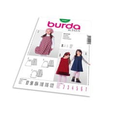Burda Střih Burda 9447 - Dětské áčkové šaty, balonové šaty