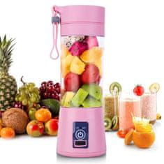 Foxter 2052 Přenosný smoothie mixér 380 ml růžový