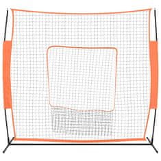 Vidaxl Přenosná baseballová síť červená/černá 219x107x212cm ocel a PES