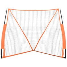 Vidaxl Přenosná baseballová síť oranžová/černá 183x182x183cm polyester