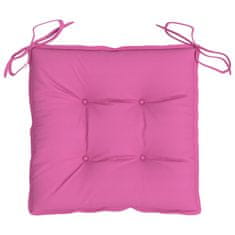 Vidaxl Podušky na židli 4 ks růžové 50 x 50 x 7 cm textil