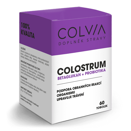 COLVIA Colostrum+ Betaglukany+ Probiotika (450mg)/60 tobolek