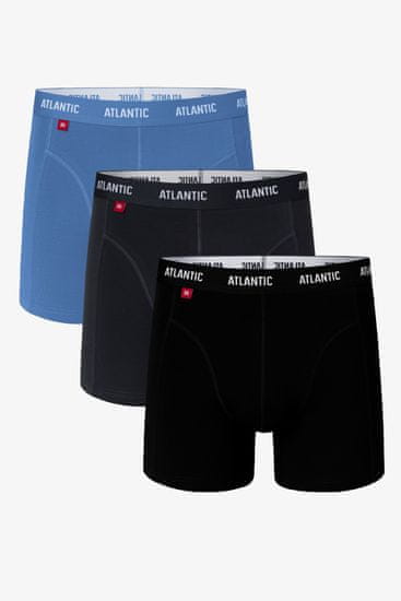 ATLANTIC Pánské boxerky 3MH-047 modrá-grafit-černá - Atlantic
