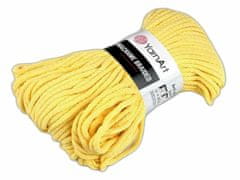 Kraftika 1ks (754) žlutá světlá pletací příze macrame braided 250 g,