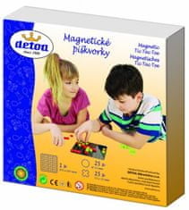 InnoVibe Magnetické piškvorky dřevo společenská hra v krabici 20x20x4cm