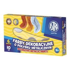 Astra Dekorační barvy s kovovým odleskem 6x10ml, 83411900