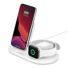 Belkin BOOST CHARGE Qi 3v1 Bezdrátové nabíjení pro iPhone/Apple Watch/AirPods, bílá