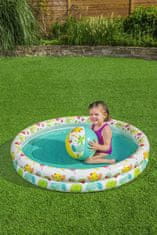 Bestway Bazén 51124, Hrací bazénová souprava, dětský bazén, míč, kruh, 122x20 cm