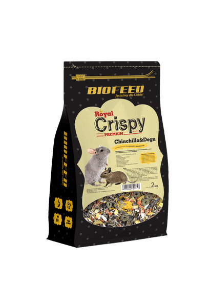 BIOFEED Royal Crispy Premium Chinchilla & Degu 2 Kg - Pro Činčily A Osmáky