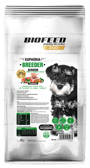 BIOFEED Euphoria Breeder Junior Small & Medium Pro Štěňata Malých A Středních Plemen S Jehněčím 2kg