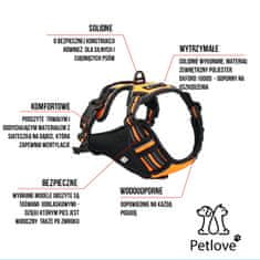 Petlove Celoreflexní Postroj Pro Psy S Černý