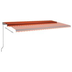 Vidaxl Automatická markýza LED a senzor větru 600x350 cm oranžovohnědá