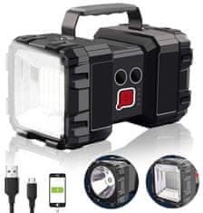 HADEX Svítilna nabíjecí LED SMD, USB 1200 lm, powerbanka 10000 mAh