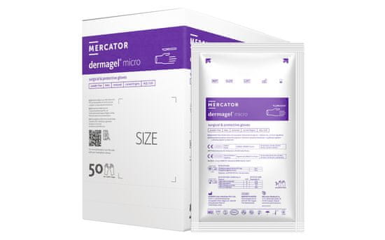 MERCATOR MEDICAL Sterilní chirurgické latexové rukavice Mercator Dermagel Micro, 1 pár