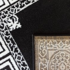 4sleep Kusový koberec SOHO-11 bíločerný Černá Ornamenty Do 0,9cm SOHO 30/30/120 120x170