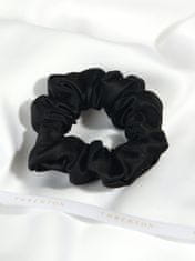 BESTCOVERS 1ks saténová scrunchie gumička do vlasů, černá