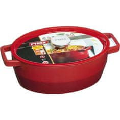 Pyrex Kastrol s pokličkou oválný Slow Cook 4 l, červený