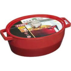 Pyrex Kastrol s pokličkou oválný Slow Cook 6 l, červený