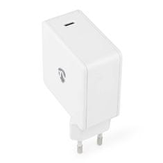 Nedis WCGPD100W100WT 100 W GaN rychlý USB nabíjecí adaptér 3 A / 5 A / 1x USB-C / bílá