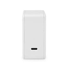 Nedis WCGPD100W100WT 100 W GaN rychlý USB nabíjecí adaptér 3 A / 5 A / 1x USB-C / bílá