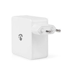 Nedis WCGPD100W100WT 100 W GaN rychlý USB nabíjecí adaptér 3 A / 5 A / 1x USB-C / bílá