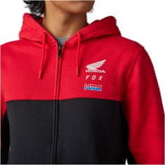 FOX mikina HONDA FLEECE Zip flame černo-bílo-červená L