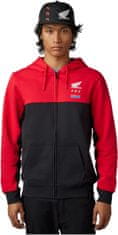 FOX mikina HONDA FLEECE Zip flame černo-bílo-červená L