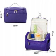 INNA Kosmetické pouzdro Toaletní taška Make Up Bag Make Up Bag Travel Bag Travelcosmetic s rukojetí pro přenášení ve fialové KOSCUBA-4