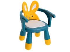 KIK KX5846 Dětská krmící židlička 2v1 žluto modrá